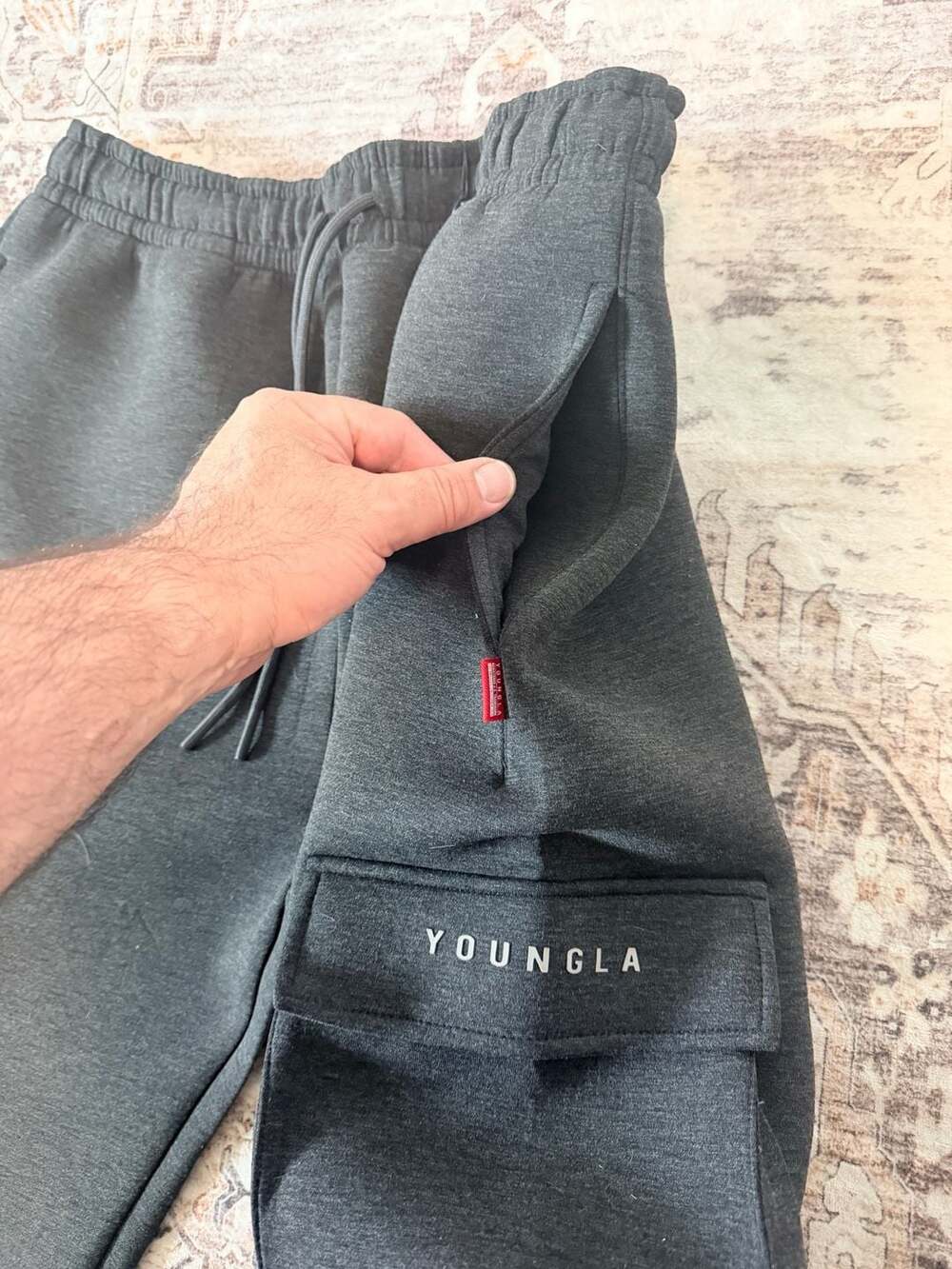 YoungLA 2047 Scuba Cargo Sweats Charcoal Grey Size XL - Picture 4 of 10